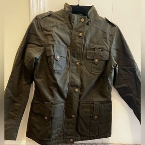 NWT Barbour Winter Defence Waxed Cotton Jacket - Olive - Women's US Size 6
